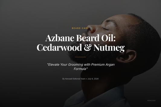 Close-up of a well-groomed beard with a subtle shine, hinting at a natural, masculine scent, with a small