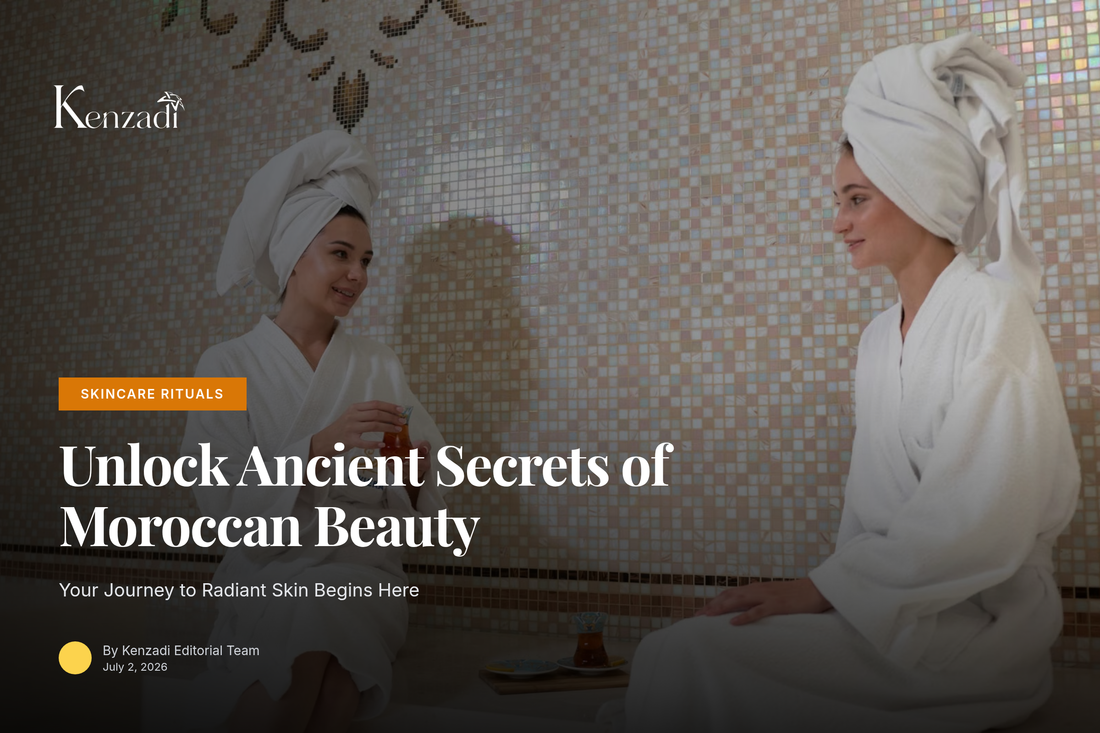 Close-up of traditional Moroccan black soap in a bowl with a Kessa glove, surrounded by soft towels and