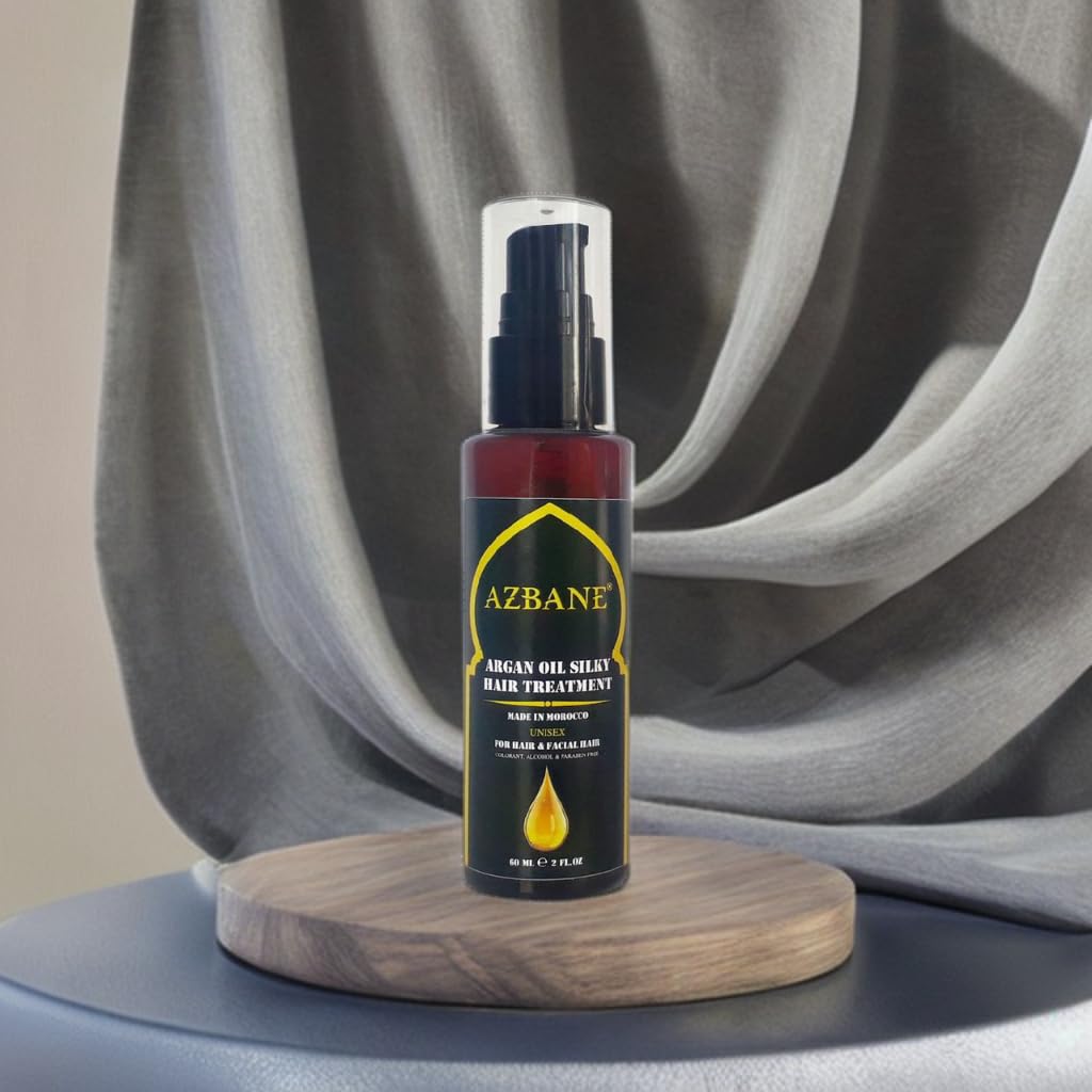 Silky Hair & Beard Treatment - Azbane Pure Moroccan Argan Oil (2 oz / 60 ml)