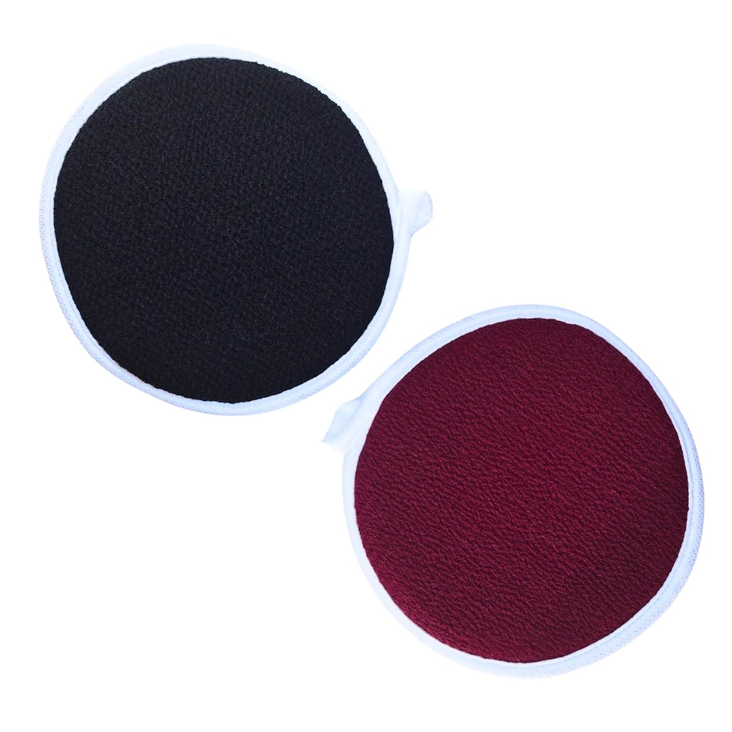 Moroccan Kessa Exfoliating Face Glove Set of 2 - Traditional Deep Cleansing for Skin Exfoliation & Dead Skin Removal (Garnet, Light Green, Beige, Black)