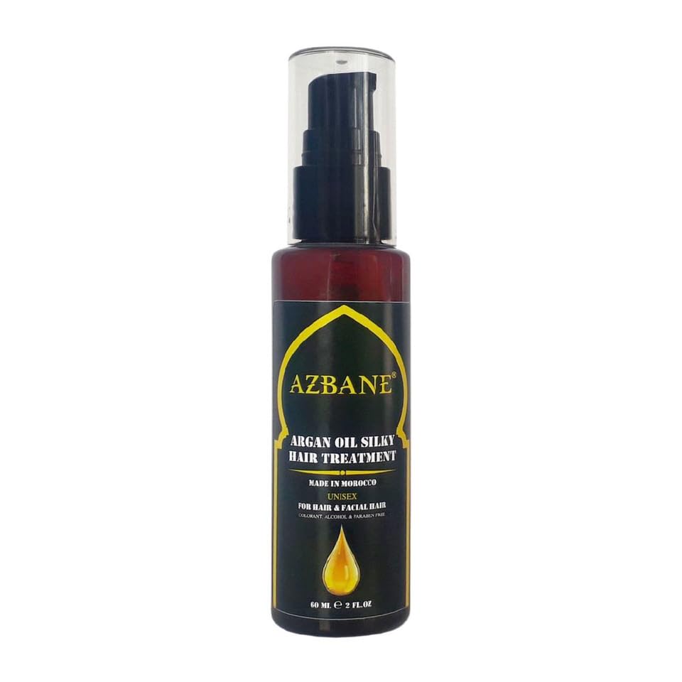 Silky Hair & Beard Treatment - Azbane Pure Moroccan Argan Oil (2 oz / 60 ml)