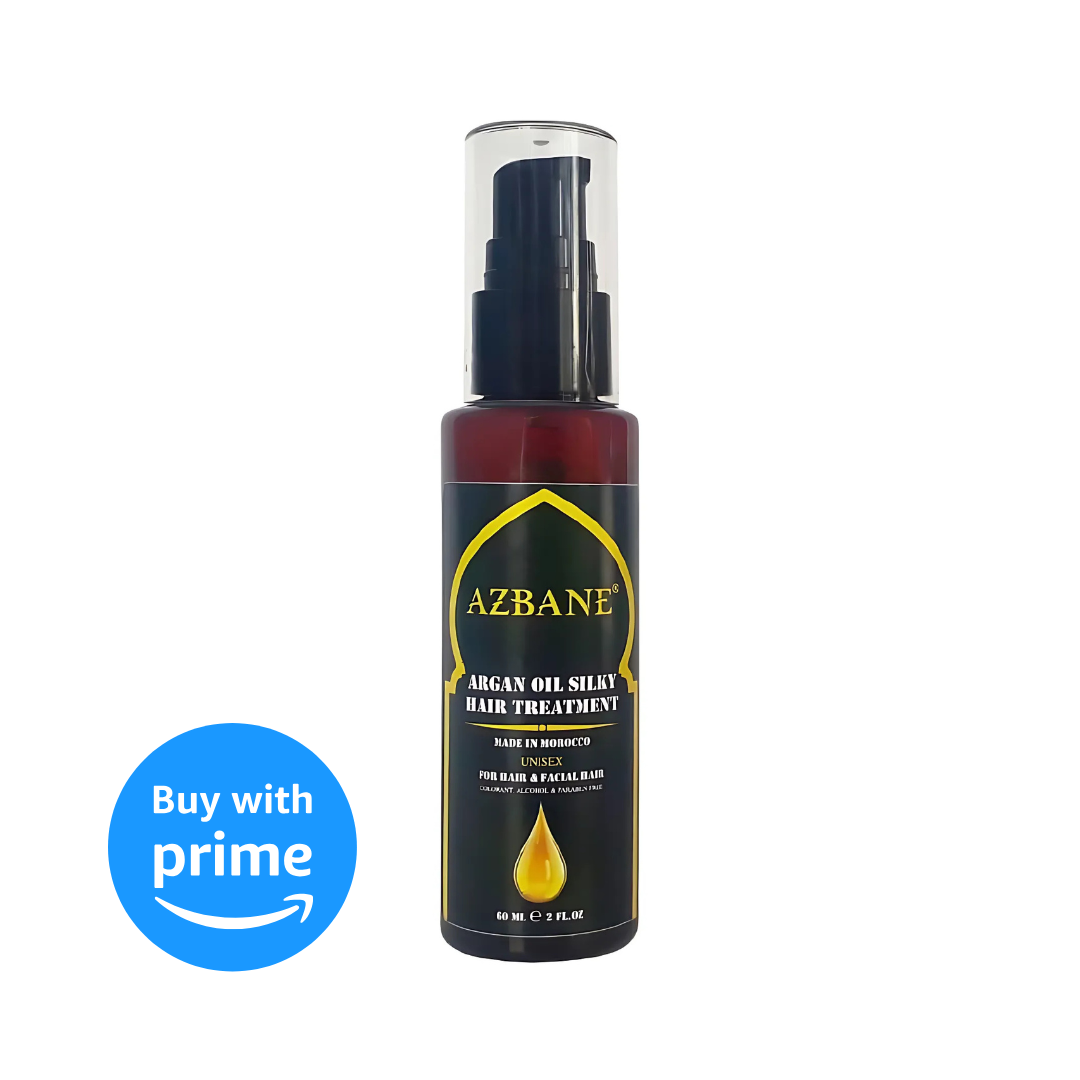 Silky Hair & Beard Treatment - Azbane Pure Moroccan Argan Oil (2 oz / 60 ml)