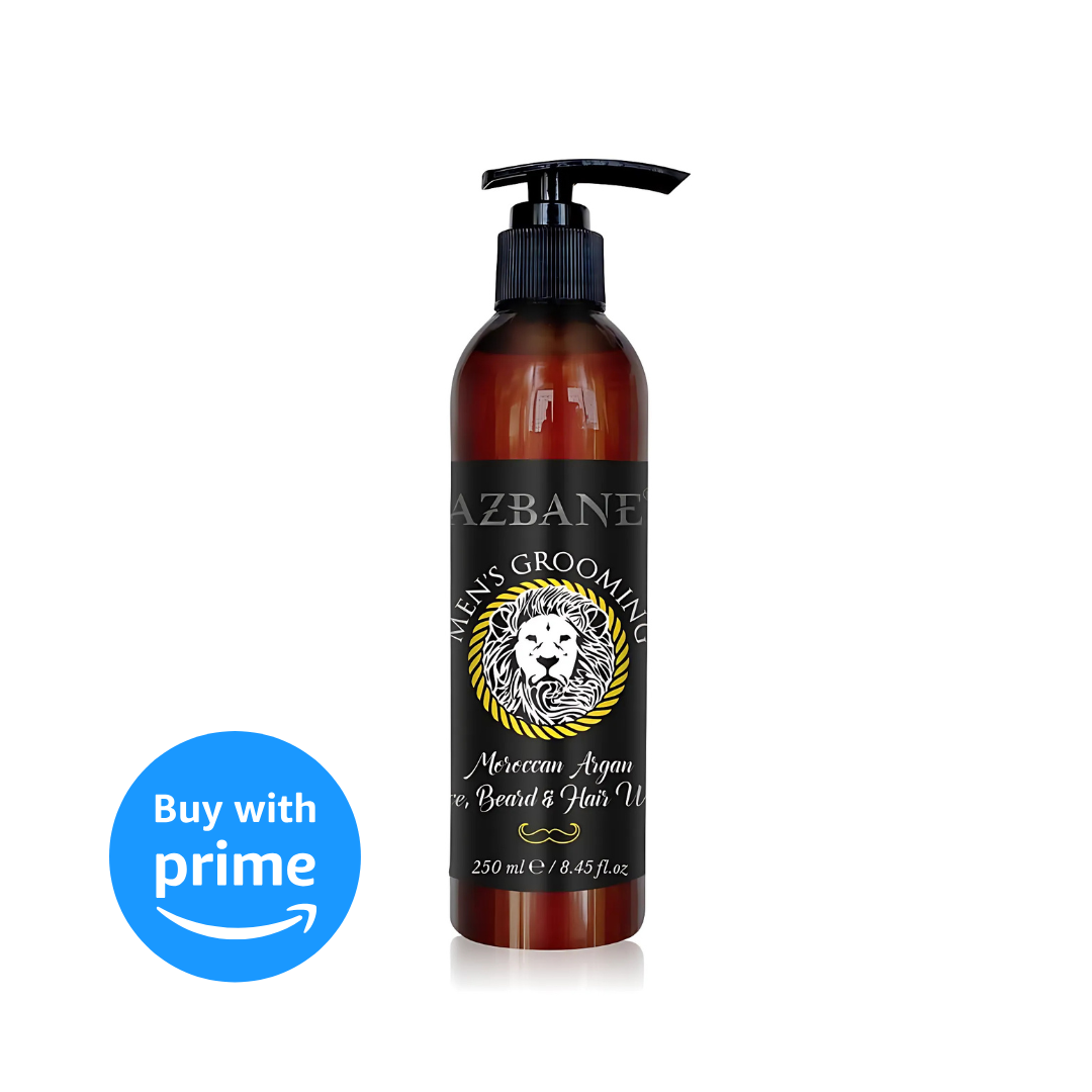 Tobacco & Patchouli Face, Beard & Hair Wash - Azbane Moroccan Argan Oil (8.45 oz / 250 ml)